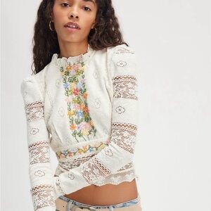 NWT Free People Garden Grace Top